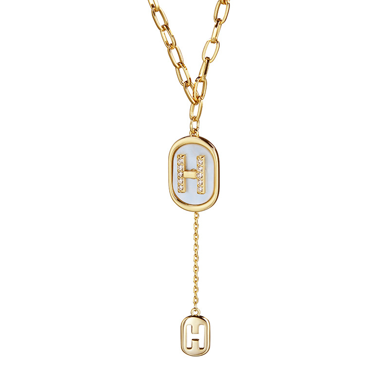 網(wǎng)紅款不銹鋼H字母項鏈